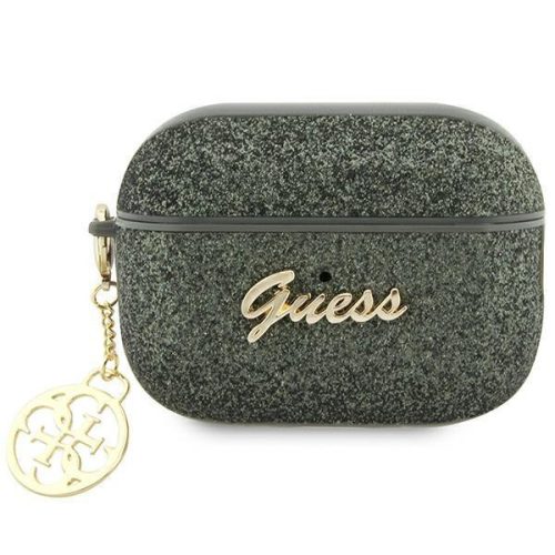 Guess GUAP2GLGSHA AirPods Pro 2 cover green/kaki Glitter Flake 4G Charm