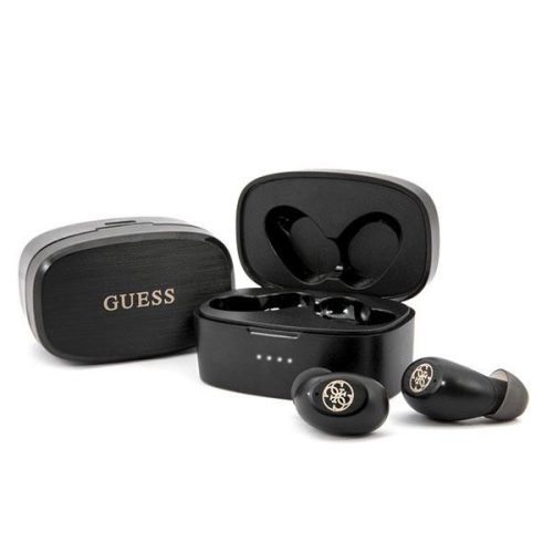 Guess GUTWSJL4GBK TWS Bluetooth headphones + black/black 4G docking station