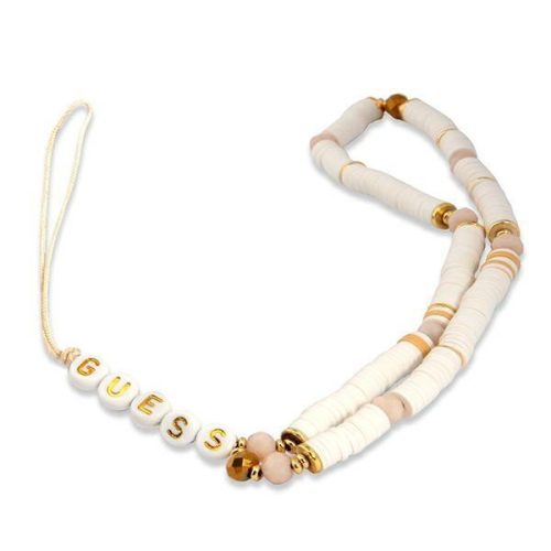 Guess pendant GUSTPEAW Phone Strap white/white Heishi Beads