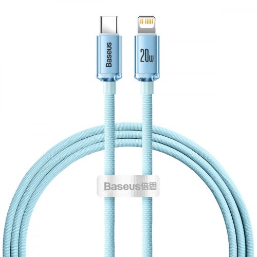 Baseus Crystal Shine Series USB Type C cable - Lightning Fast Charging Power Delivery 20W 1.2m blue (CAJY001303)