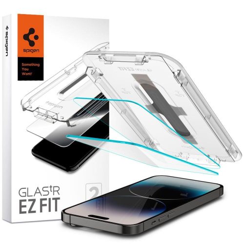 TEMPERED GLASS Spigen GLAS.TR "EZ FIT" 2-PACK IPHONE 14 PRO MAX CLEAR