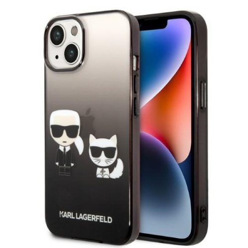 Karl Lagerfeld KLHCP14MTGKCK iPhone 14 Plus 6,7 "hardcase black / black Gradient Ikonik Karl & Choupette