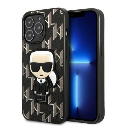 Karl Lagerfeld KLHCP13LPMNIKBK iPhone 13 Pro / 13 6.1" hardcase black/black Monogram Ikonik Patch