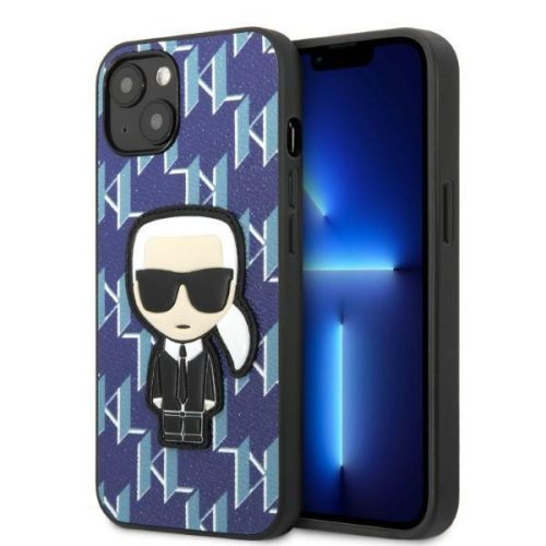 Karl Lagerfeld KLHCP13SPMNIKBL iPhone 13 mini 5.4" hardcase blue/blue Monogram Ikonik Patch