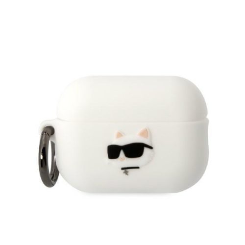 Karl Lagerfeld KLAP2RUNCHH AirPods Pro 2 cover white/white Silicone Choupette Head 3D