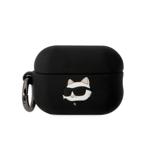 Karl Lagerfeld KLAP2RUNCHK AirPods Pro 2 cover black/black Silicone Choupette Head 3D