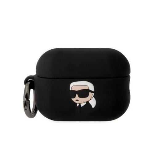 Karl Lagerfeld KLAP2RUNIKK AirPods Pro 2 cover black/black Silicone Karl Head 3D