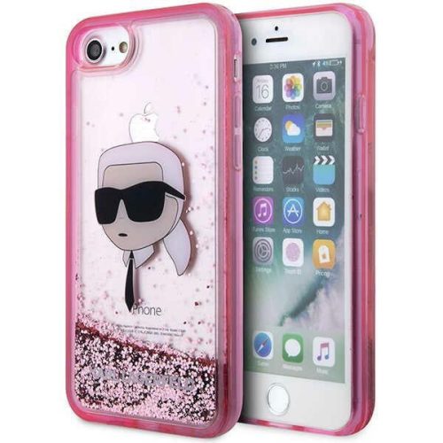 Karl Lagerfeld KLHCI8LNKHCP iPhone 7/8/ SE 2020/2022 pink/pink hardcase Glitter Karl Head