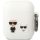 Karl Lagerfeld KLACA2SILKCW AirPods 1/2 cover white/white Silicone Karl & Choupette