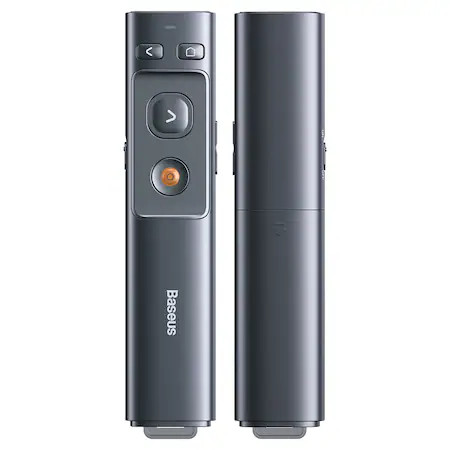 Baseus Orange Dot Wireless Presenter (Red Laser)(Charging version) gray (WKCD000013)