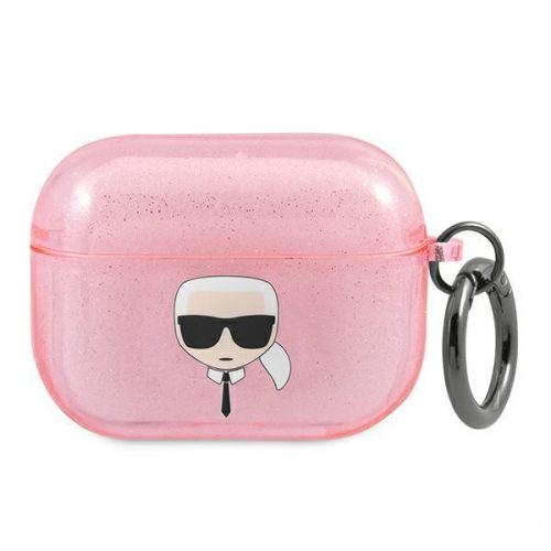 Karl Lagerfeld KLAPUKHGP AirPods Pro cover różowy/pink Glitter Karl's Head