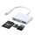 Joyroom HUB multifunctional OTG Lightning adapter - USB 3.2 Gen 1 (3.0, 3.1 Gen 1) / SD, TF / Lightning card reader white (S-H142 white)