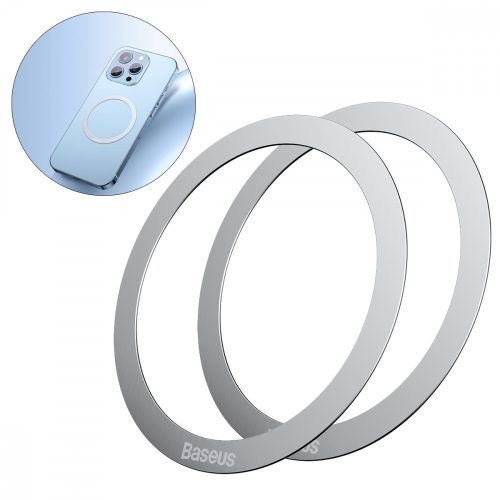 Baseus Halo Series magnetic ring (2 pcs / package) silver (PCCH000012)