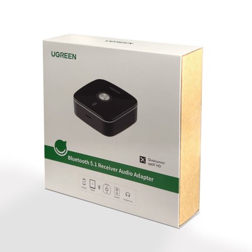 Ugreen adapter receiver Bluetooth 5.1 aptX 2RCA / 3.5mm mini jack black (40759)