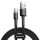 Baseus Cafule Cable Durable Nylon Braided Wire USB / micro USB QC3.0 2.4A 1M black-grey (CAMKLF-BG1)