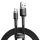 Baseus Cafule Cable durable nylon cord USB / USB-C QC3.0 3A 1M black-gray (CATKLF-BG1)