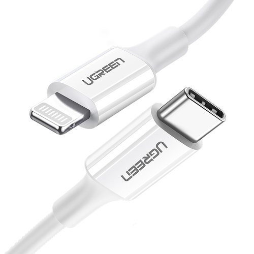 Ugreen cable USB Type C - Lightning MFI 1m 3A 18W white (10493)