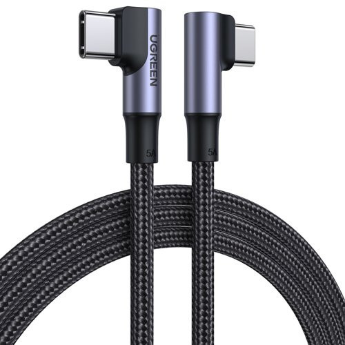 Ugreen angled USB Type C cable - USB Type C Quick Charge Power Delivery 100 W 5 A 1 m black (US335 70696)