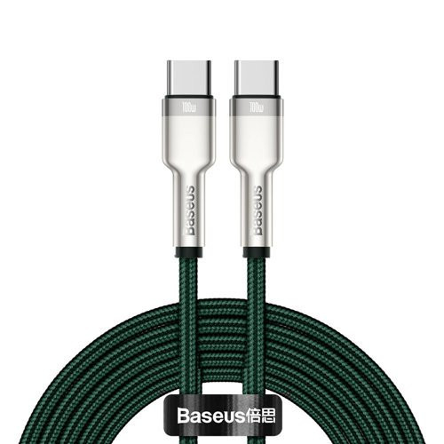 Baseus Cafule Metal Data cable USB Type C - USB Type C 100 W (20 V / 5 A) Power Delivery 2 m green (CATJK-D06)