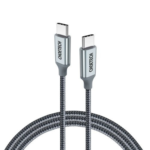 Choetech USB Type C - USB Type C cable 5A 100 W Power Delivery 480 Mbps 1,8 m gray (XCC-1002-GY)