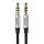 Baseus Yiven M30 stereo AUX audio cable 3.5 mm male mini jack 1.5m silver-black (CAM30-CS1)