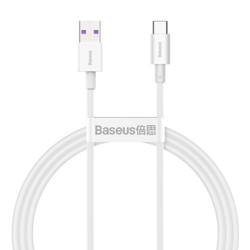 Baseus Superior Series Fast Charging Data Cable USB - USB Type C 66 W 6A 1 m White (CATYS-02)