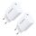 Choetech Q5004*2 PD20W charger for iphone12/13 series White