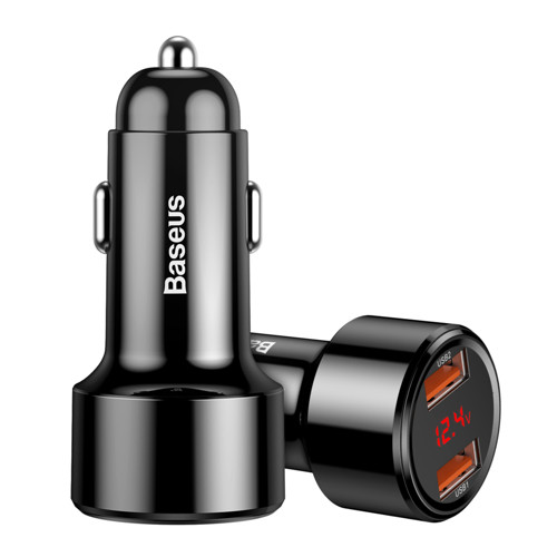 Baseus Magic Series Dual QC - Quick Charge 3.0 car charger 2x USB 45W 6A black (CCMLC20A-01)