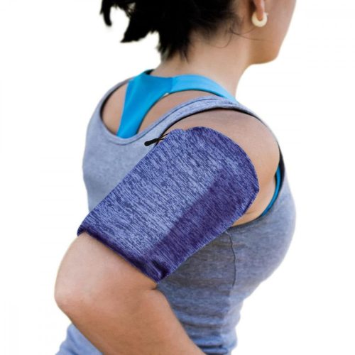 Elastic fabric armband armband for running fitness S navy blue