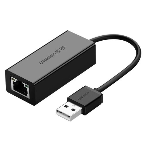 Ugreen external network adapter RJ45 - USB 2.0 100 Mbps Ethernet black (CR110 20254)