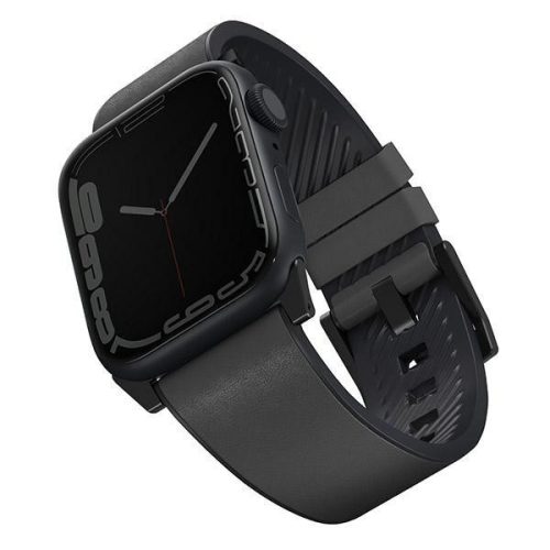 UNIQ pasek Straden Apple Watch Series 4/5/6/7/8/SE/SE2/Ultra 42/44/45mm. Leather Hybrid Strap grey/szary