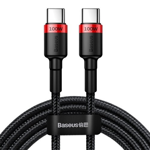 Baseus Cafule USB-C - USB-C 100W kábel 2m piros-fekete (CATKLF-AL91)