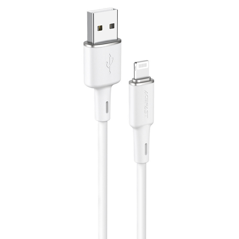 ACEFFY MFI USB kábel - Lightning 1.2m, 2.4a fehér (C2-02 fehér)