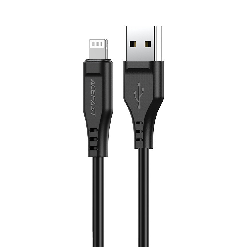 Cable USB to Lightining Acefast C3-02, MFi, 2.4A 1.2m (black)